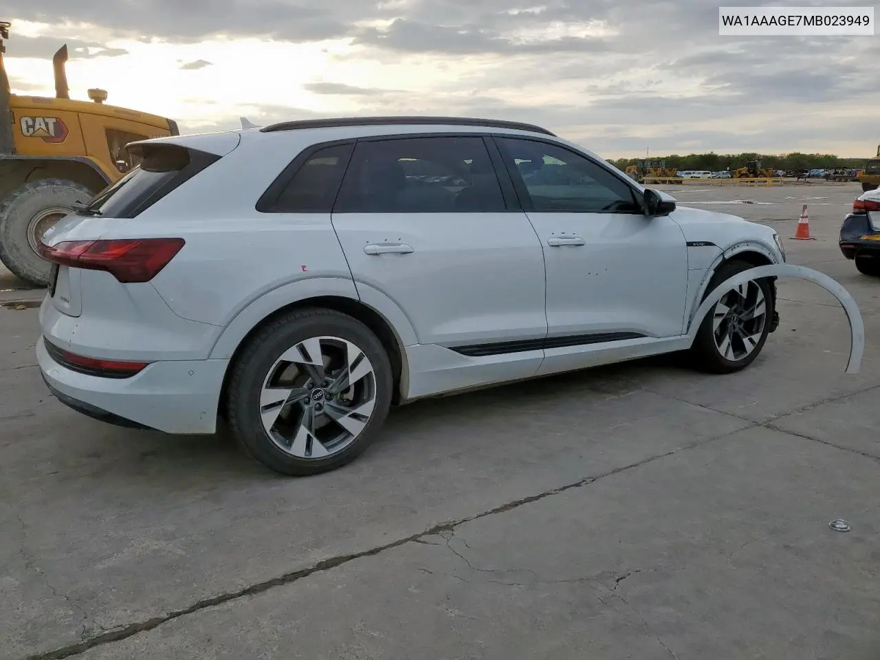 2021 Audi E-Tron Premium VIN: WA1AAAGE7MB023949 Lot: 50706165