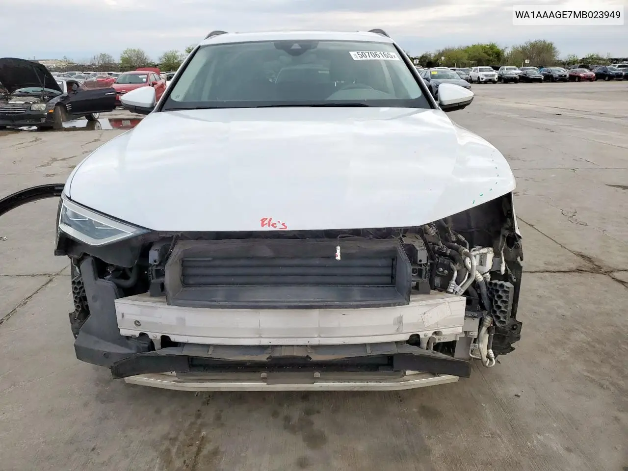 2021 Audi E-Tron Premium VIN: WA1AAAGE7MB023949 Lot: 50706165