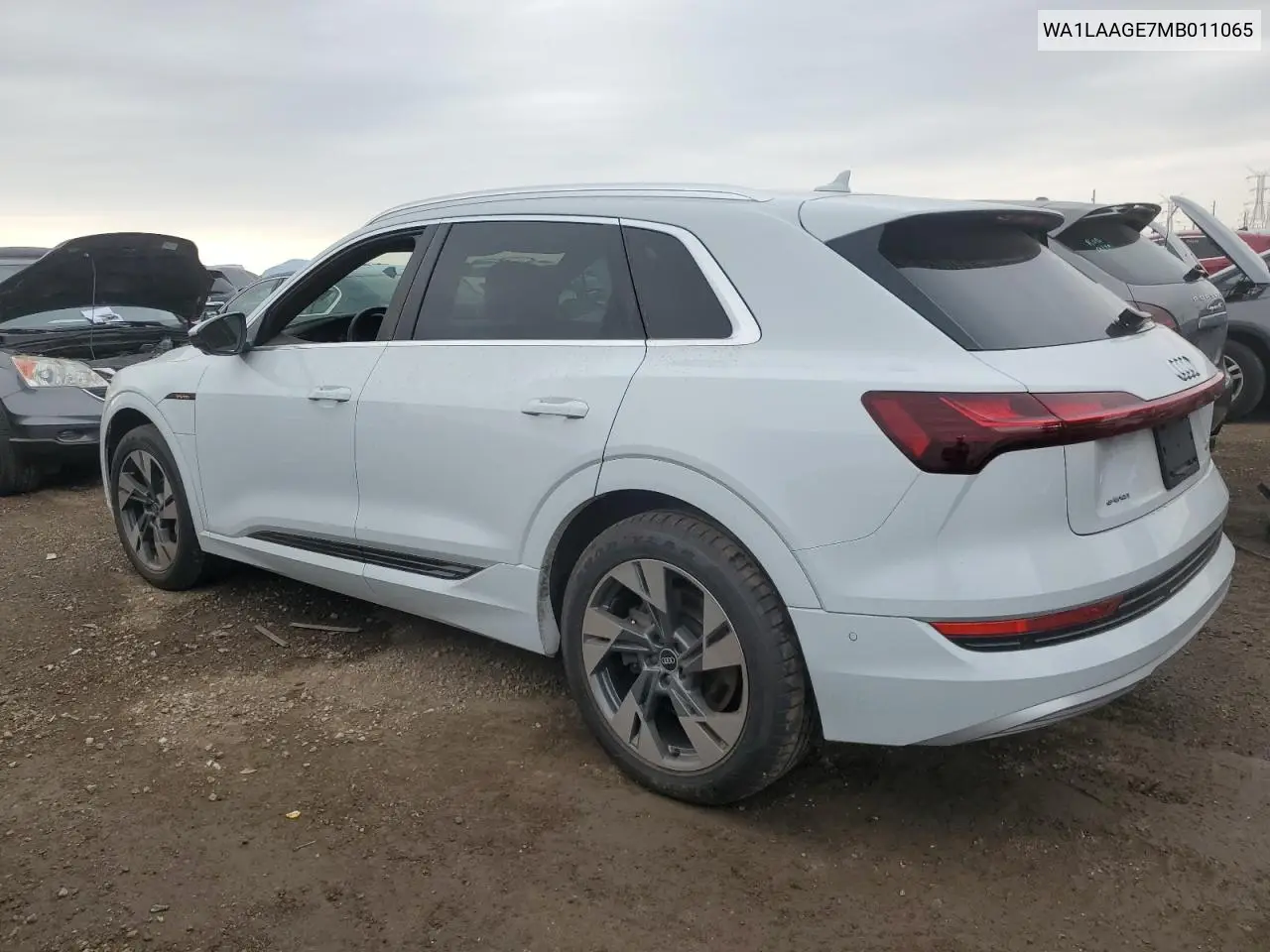 2021 Audi E-Tron Premium Plus VIN: WA1LAAGE7MB011065 Lot: 52943435