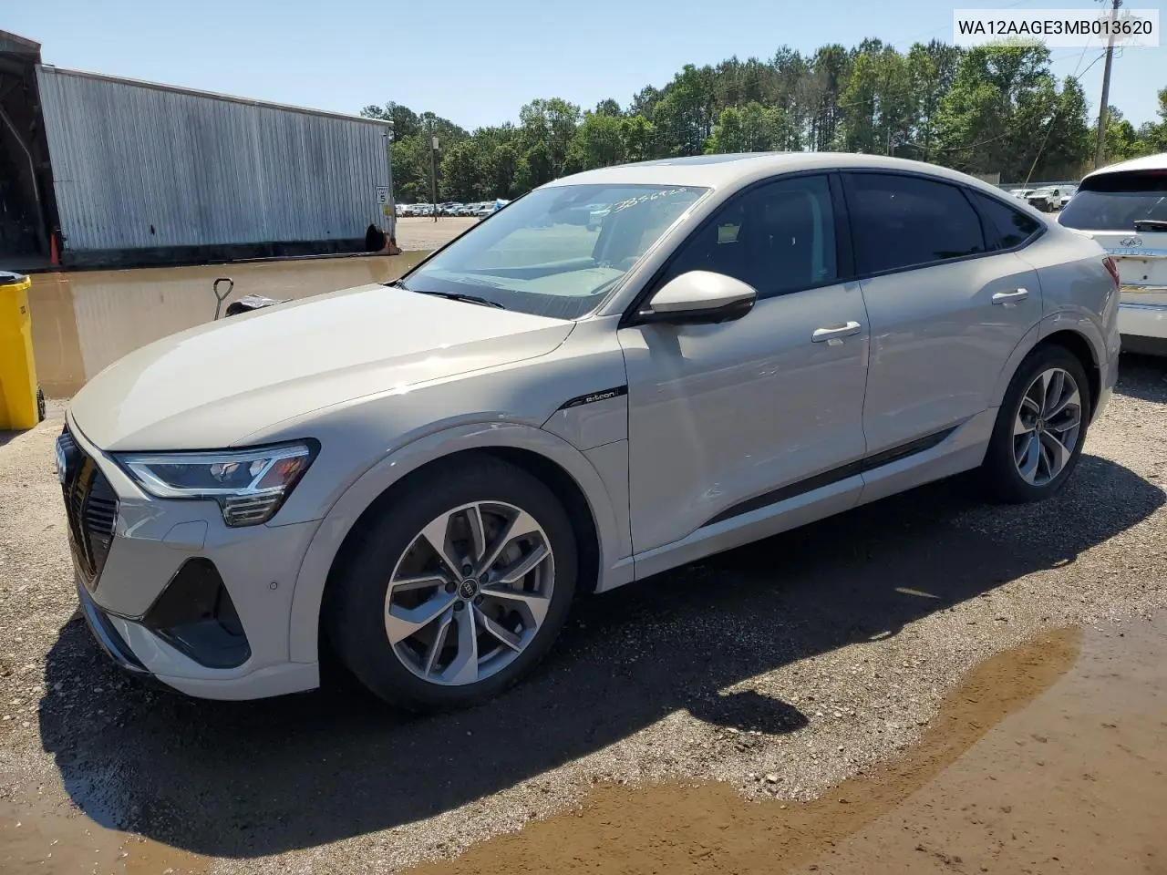 2021 Audi E-Tron Sportback Premium Plus VIN: WA12AAGE3MB013620 Lot: 53856925
