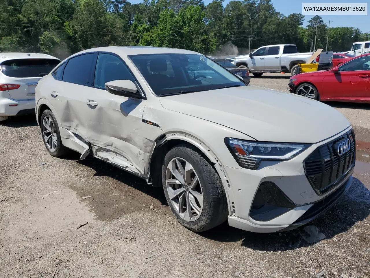 2021 Audi E-Tron Sportback Premium Plus VIN: WA12AAGE3MB013620 Lot: 53856925