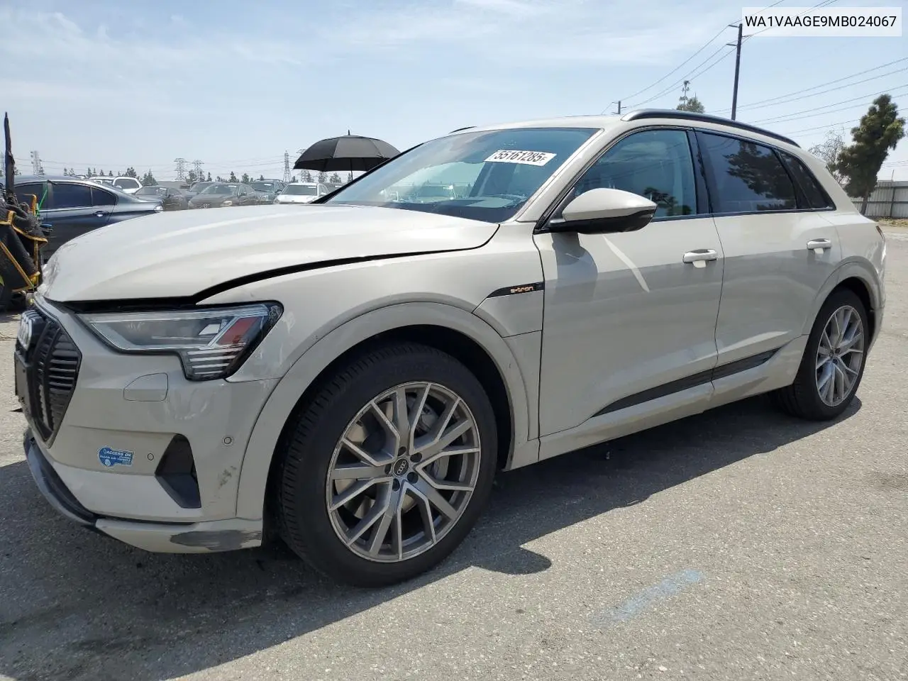 2021 Audi E-Tron Prestige VIN: WA1VAAGE9MB024067 Lot: 55161285