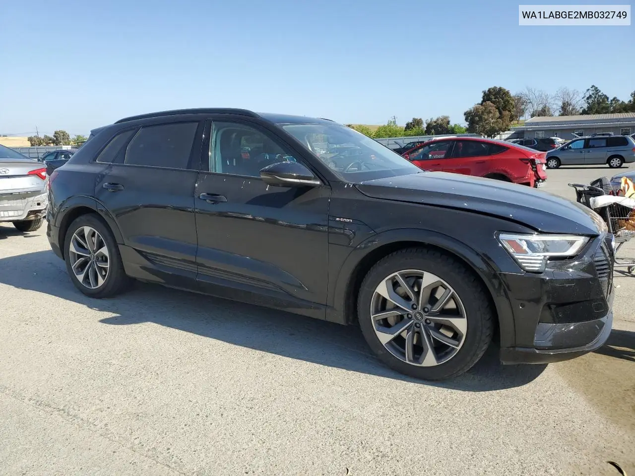 2021 Audi E-Tron Premium Plus VIN: WA1LABGE2MB032749 Lot: 55786495