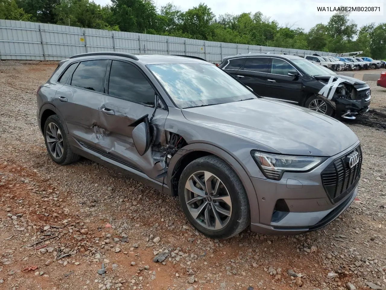 2021 Audi E-Tron Premium Plus VIN: WA1LAAGE2MB020871 Lot: 58136355