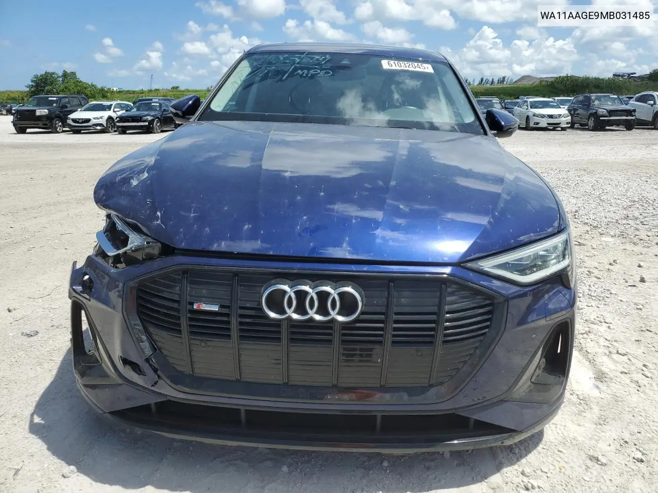 2021 Audi E-Tron Sportback Premium VIN: WA11AAGE9MB031485 Lot: 61032045