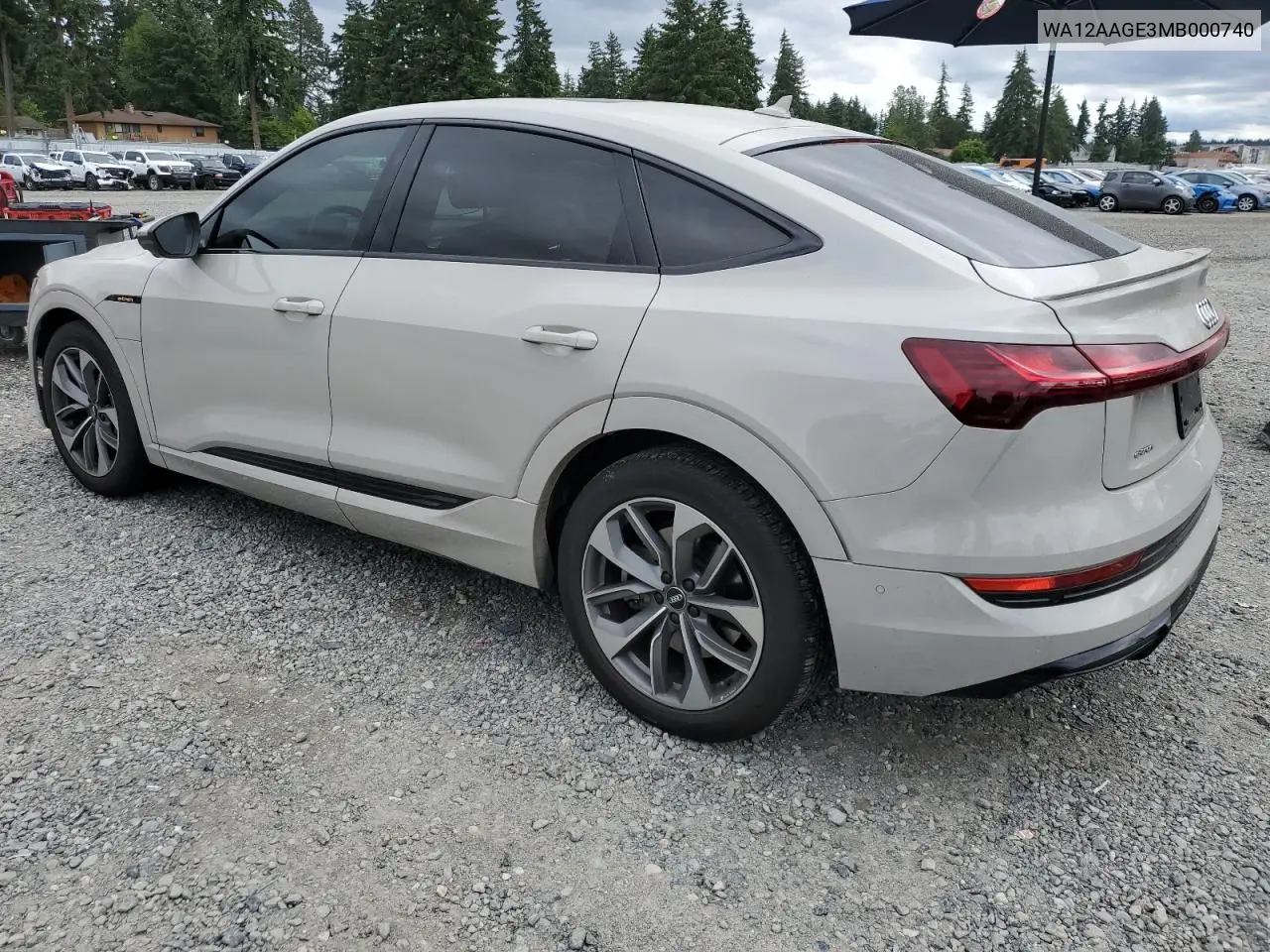 2021 Audi E-Tron Sportback Premium Plus VIN: WA12AAGE3MB000740 Lot: 61276315