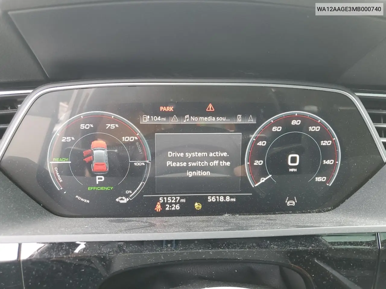 2021 Audi E-Tron Sportback Premium Plus VIN: WA12AAGE3MB000740 Lot: 61276315