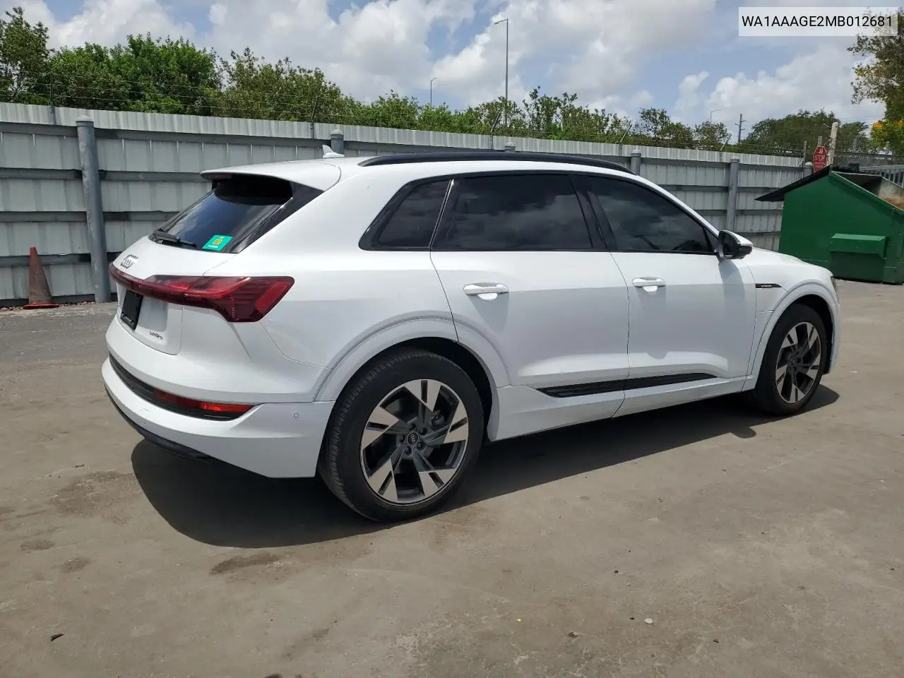 2021 Audi E-Tron Premium VIN: WA1AAAGE2MB012681 Lot: 62984765