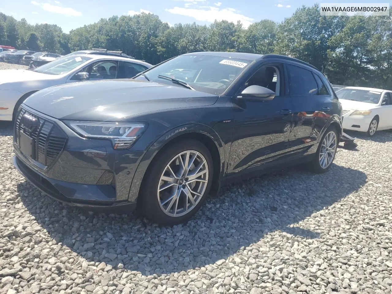 2021 Audi E-Tron Prestige VIN: WA1VAAGE6MB002947 Lot: 65603445