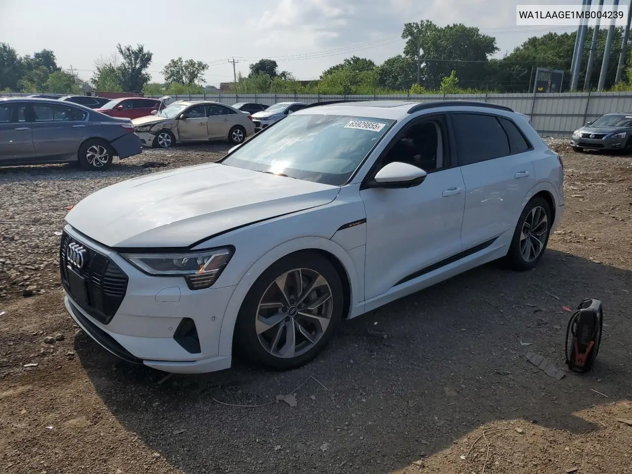 2021 Audi E-Tron Premium Plus VIN: WA1LAAGE1MB004239 Lot: 65929855