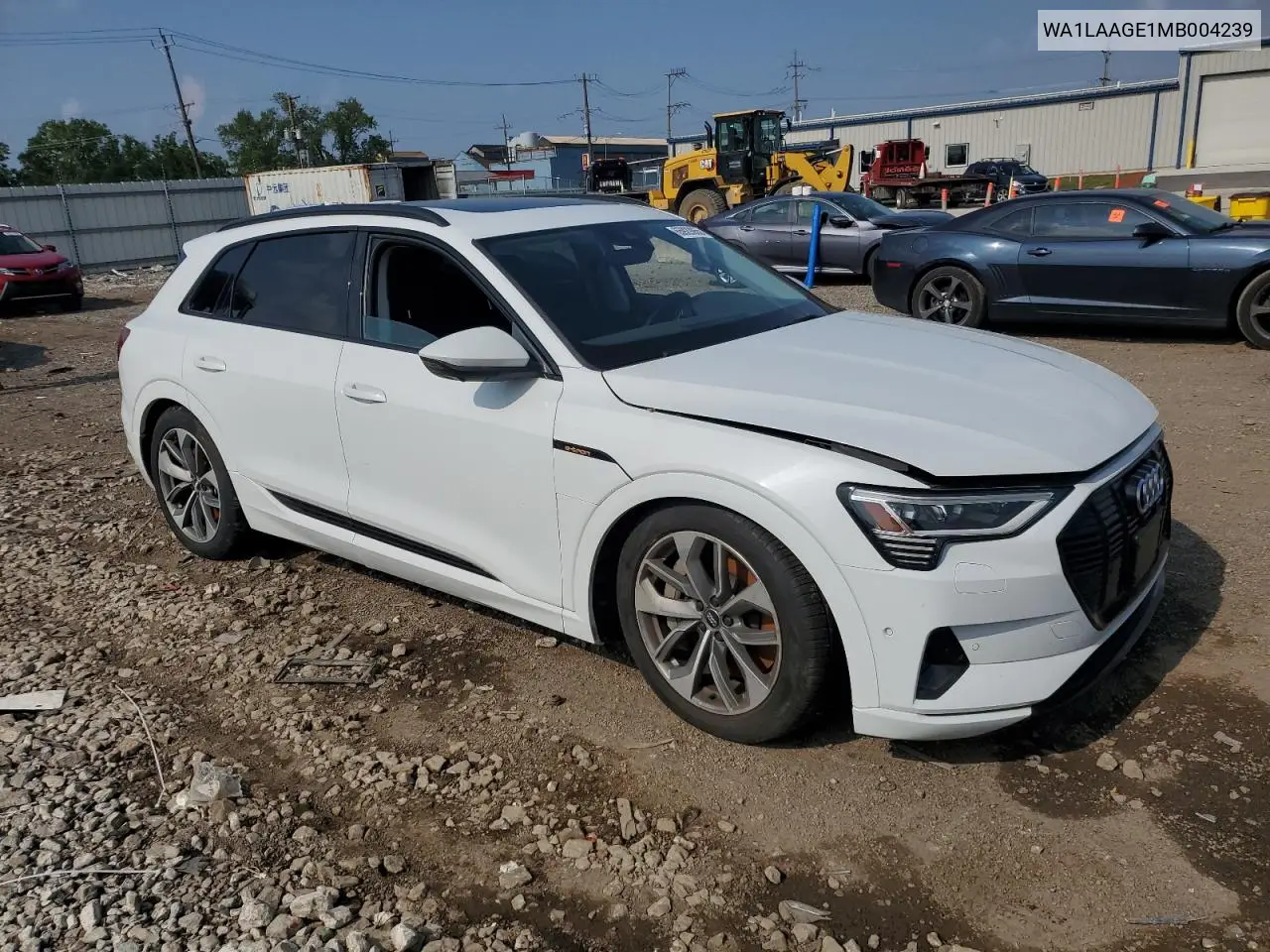 2021 Audi E-Tron Premium Plus VIN: WA1LAAGE1MB004239 Lot: 65929855