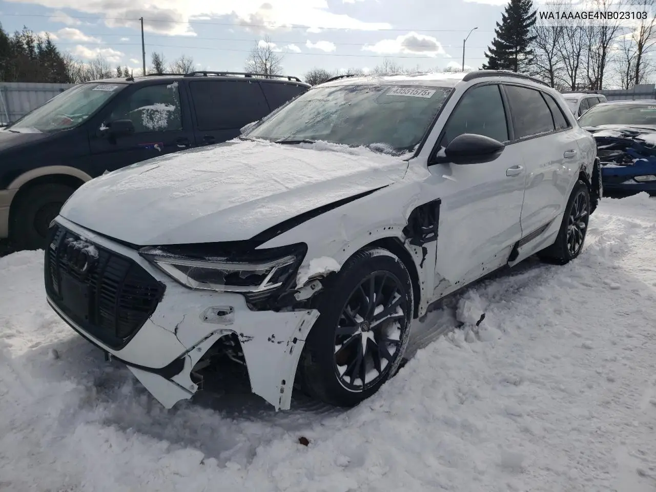 2022 Audi E-Tron Premium VIN: WA1AAAGE4NB023103 Lot: 43551575