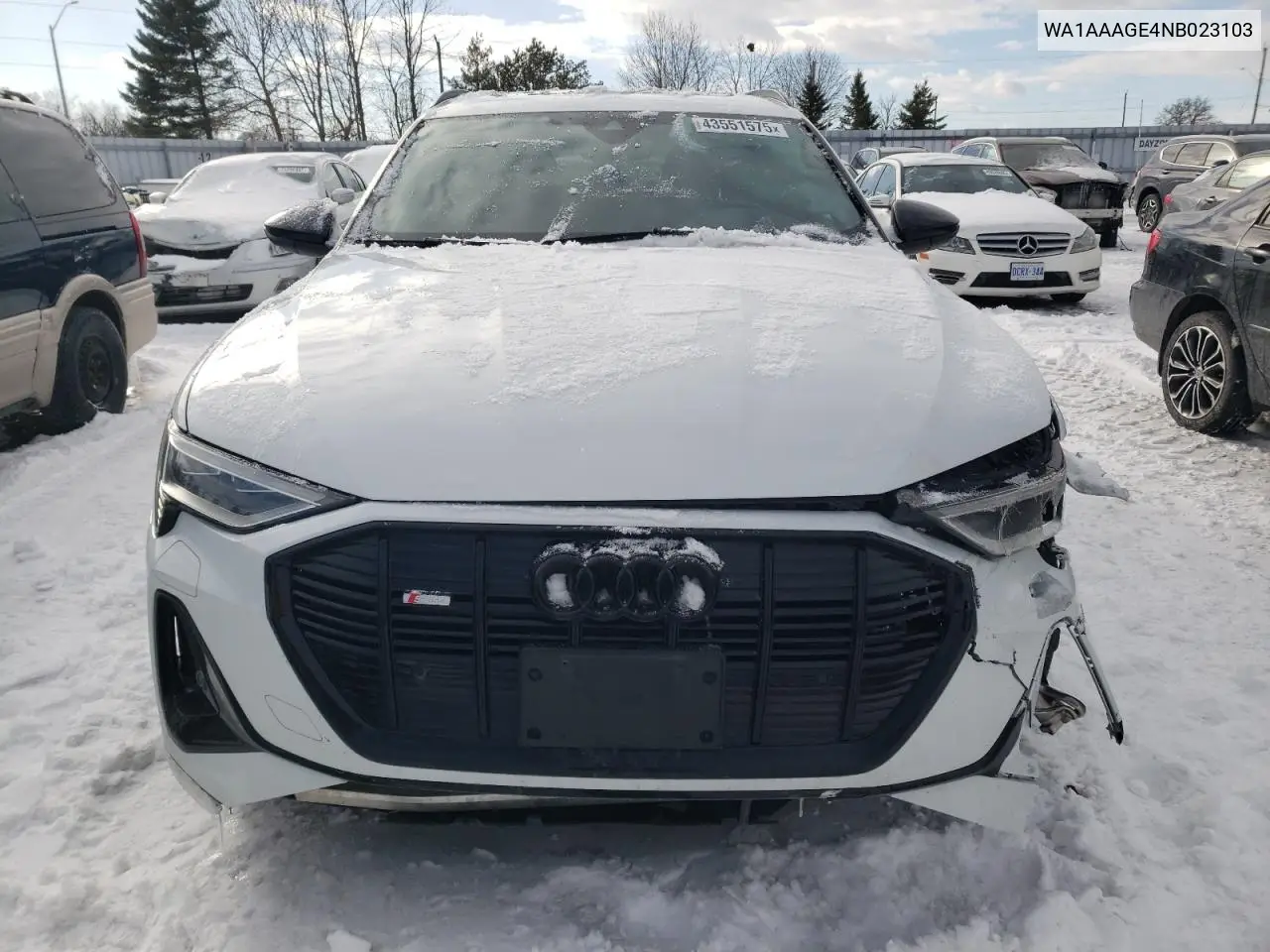 2022 Audi E-Tron Premium VIN: WA1AAAGE4NB023103 Lot: 43551575