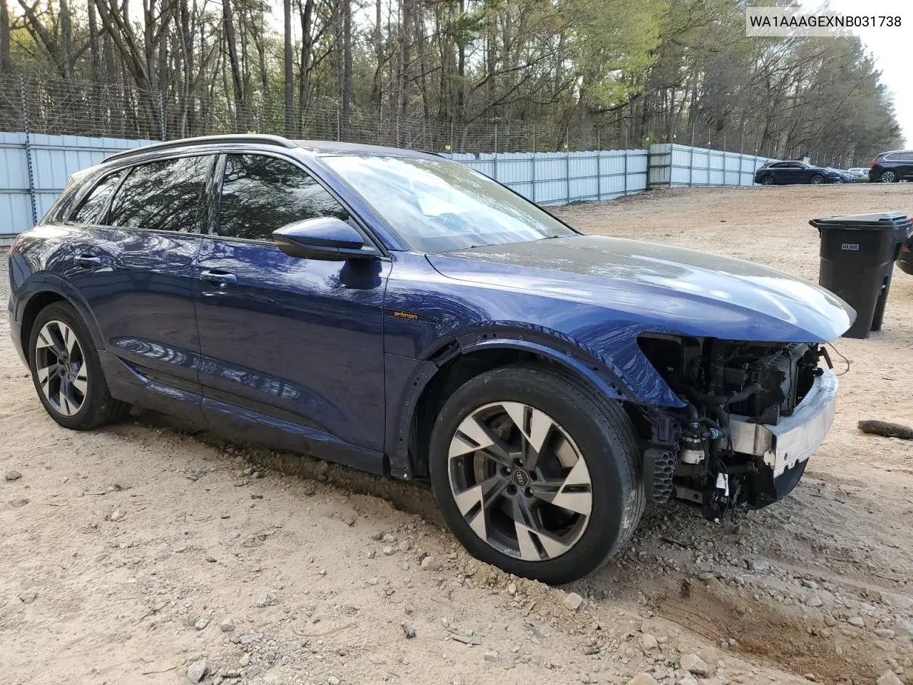 2022 Audi E-Tron Premium VIN: WA1AAAGEXNB031738 Lot: 51078215