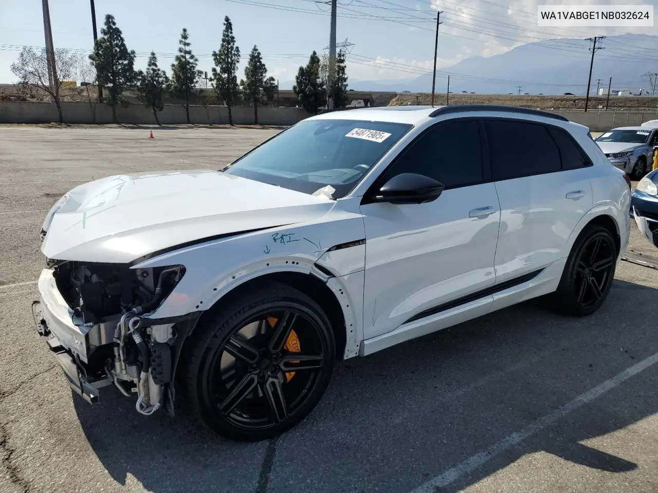 2022 Audi E-Tron Chronos VIN: WA1VABGE1NB032624 Lot: 54871905