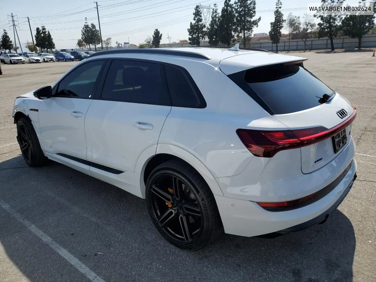2022 Audi E-Tron Chronos VIN: WA1VABGE1NB032624 Lot: 54871905