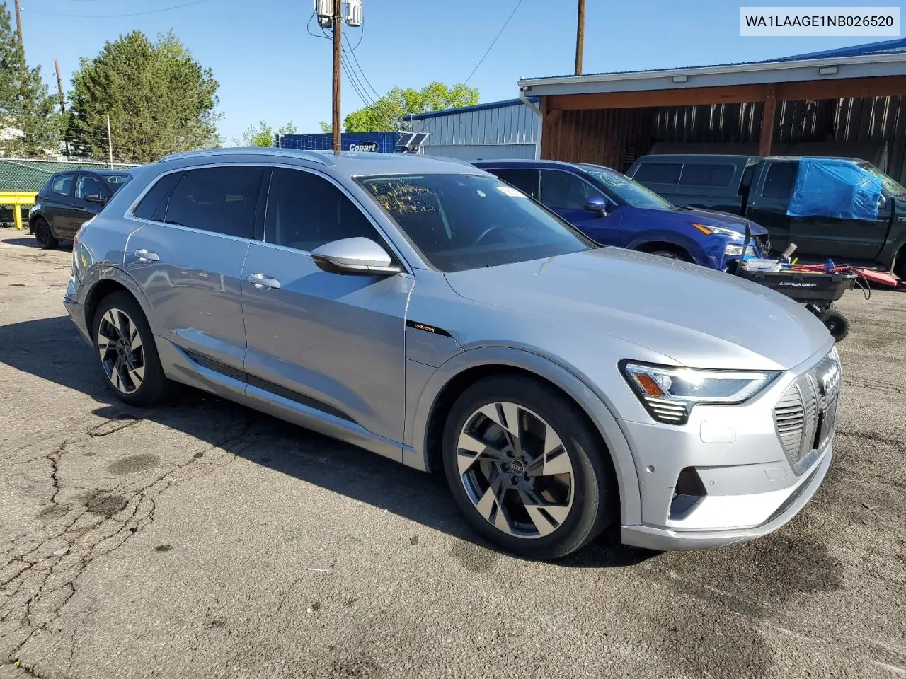 2022 Audi E-Tron Premium Plus VIN: WA1LAAGE1NB026520 Lot: 55696855