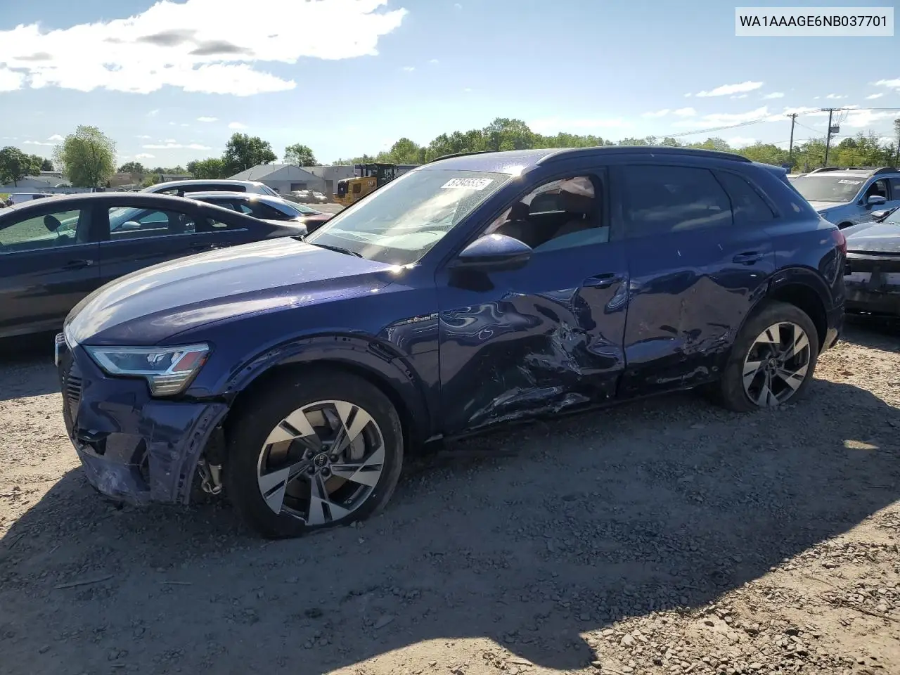 2022 Audi E-Tron Premium VIN: WA1AAAGE6NB037701 Lot: 57345535