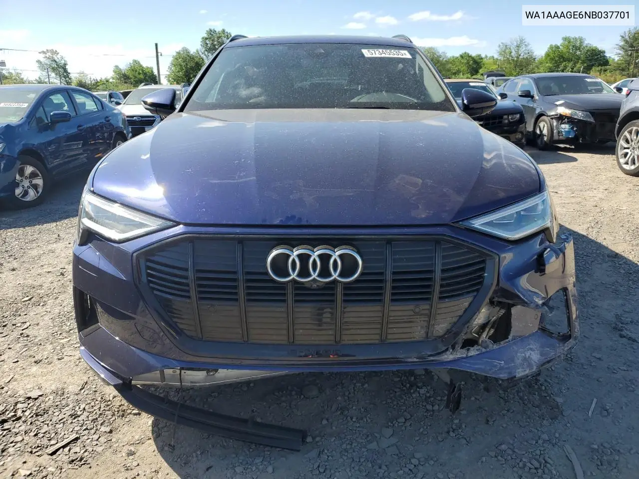 2022 Audi E-Tron Premium VIN: WA1AAAGE6NB037701 Lot: 57345535