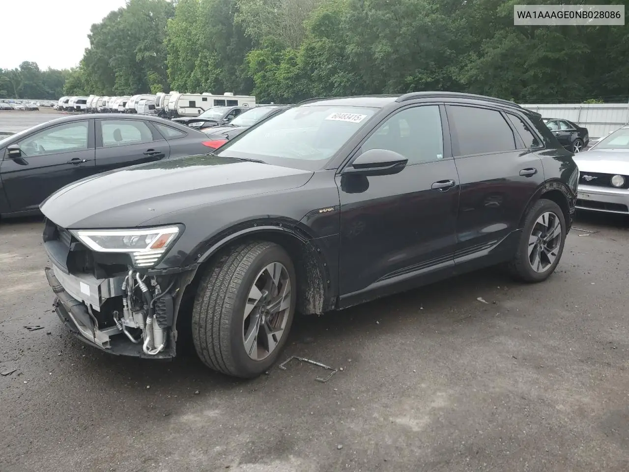 2022 Audi E-Tron Premium VIN: WA1AAAGE0NB028086 Lot: 60483415