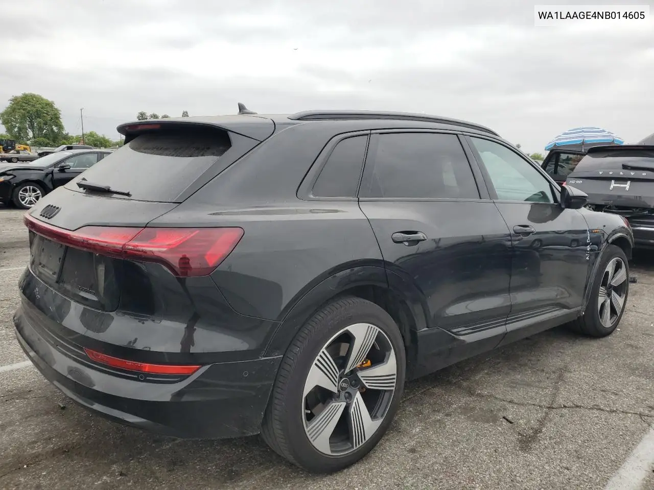 2022 Audi E-Tron Premium Plus VIN: WA1LAAGE4NB014605 Lot: 61127385