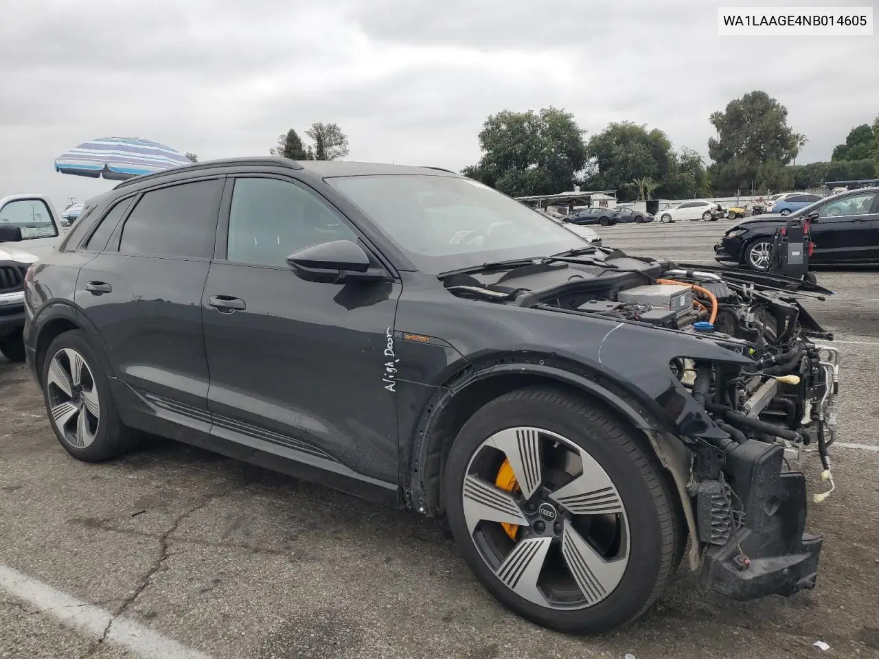 2022 Audi E-Tron Premium Plus VIN: WA1LAAGE4NB014605 Lot: 61127385