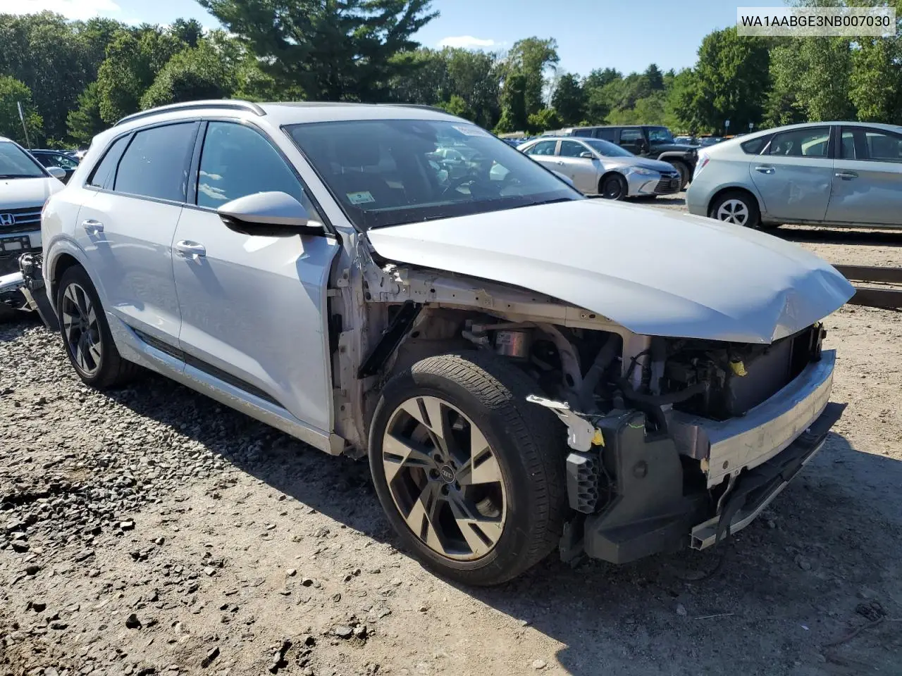 2022 Audi E-Tron Premium VIN: WA1AABGE3NB007030 Lot: 65065875