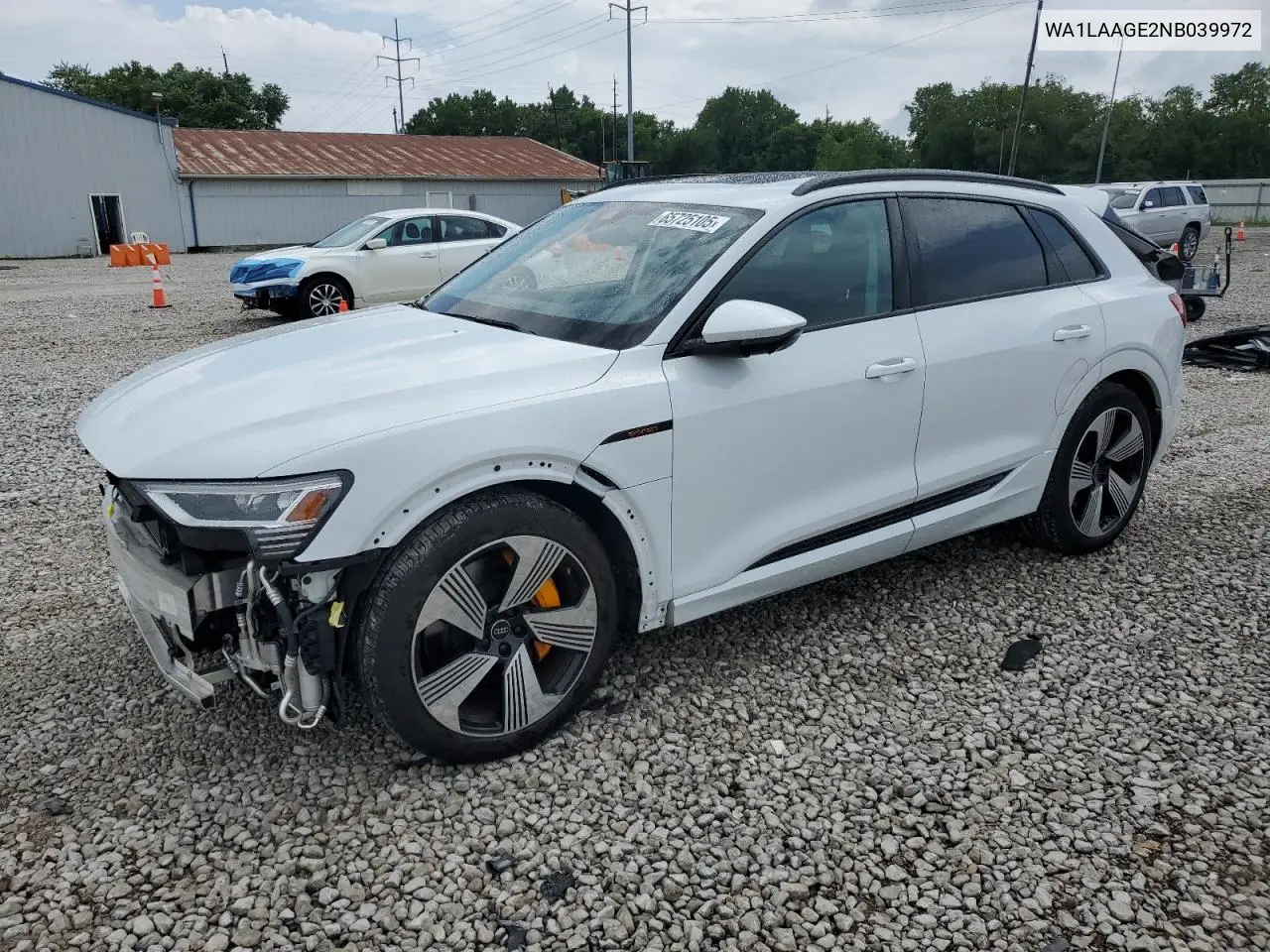 2022 Audi E-Tron Premium Plus VIN: WA1LAAGE2NB039972 Lot: 65725105