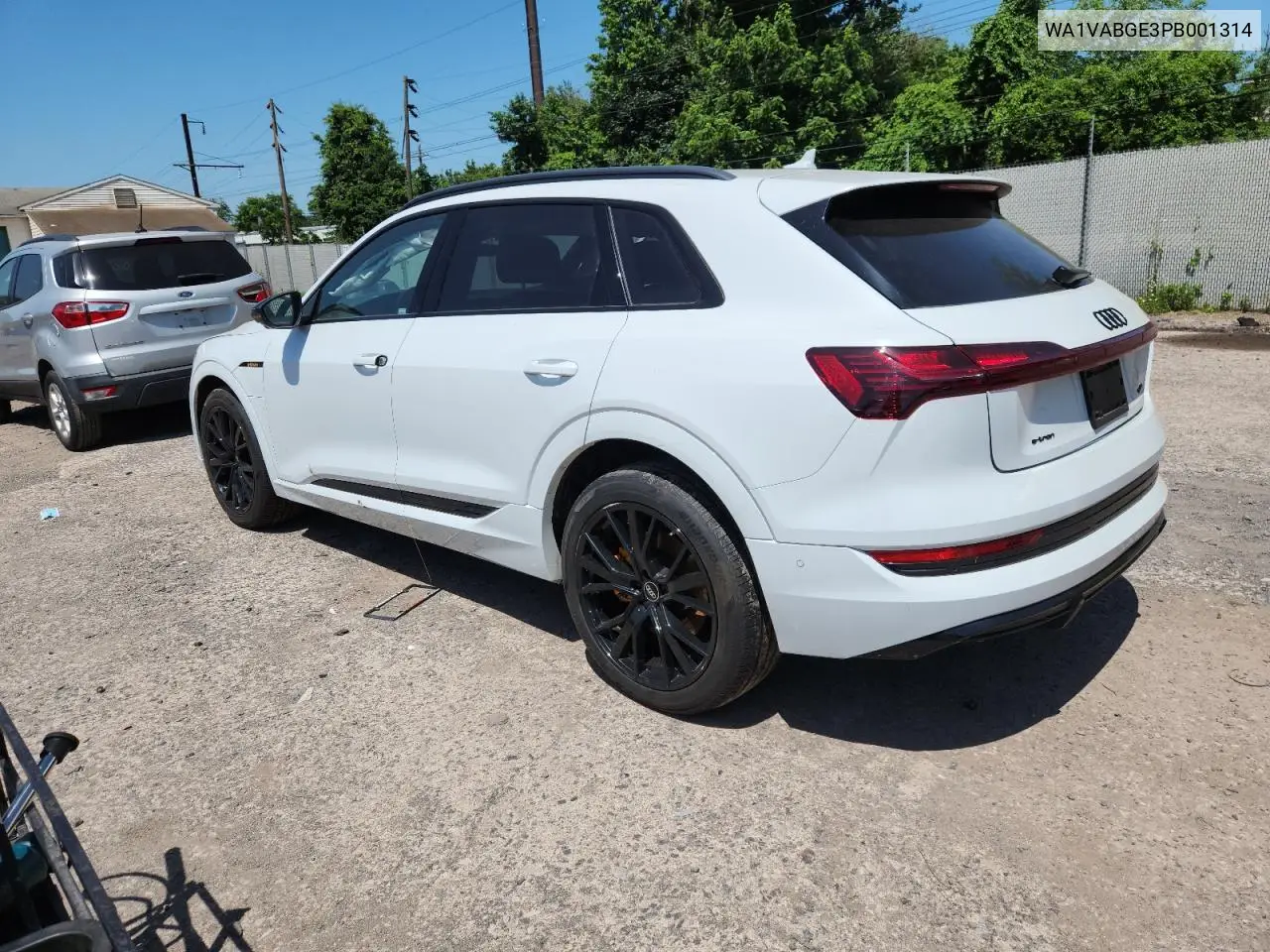 2023 Audi E-Tron Chronos VIN: WA1VABGE3PB001314 Lot: 61716595