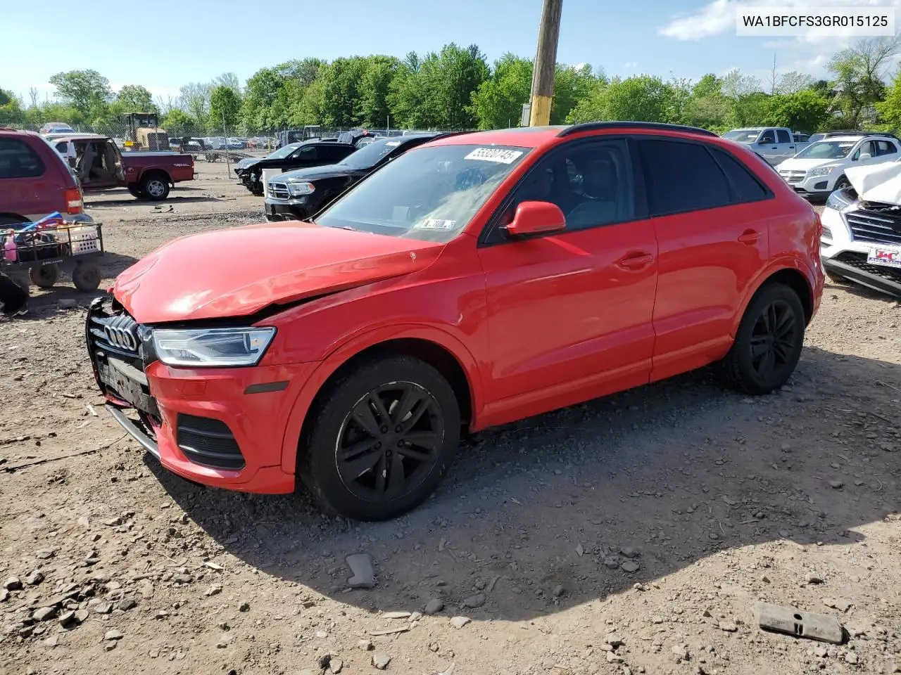 2016 Audi Q3 Premium Plus VIN: WA1BFCFS3GR015125 Lot: 55320745