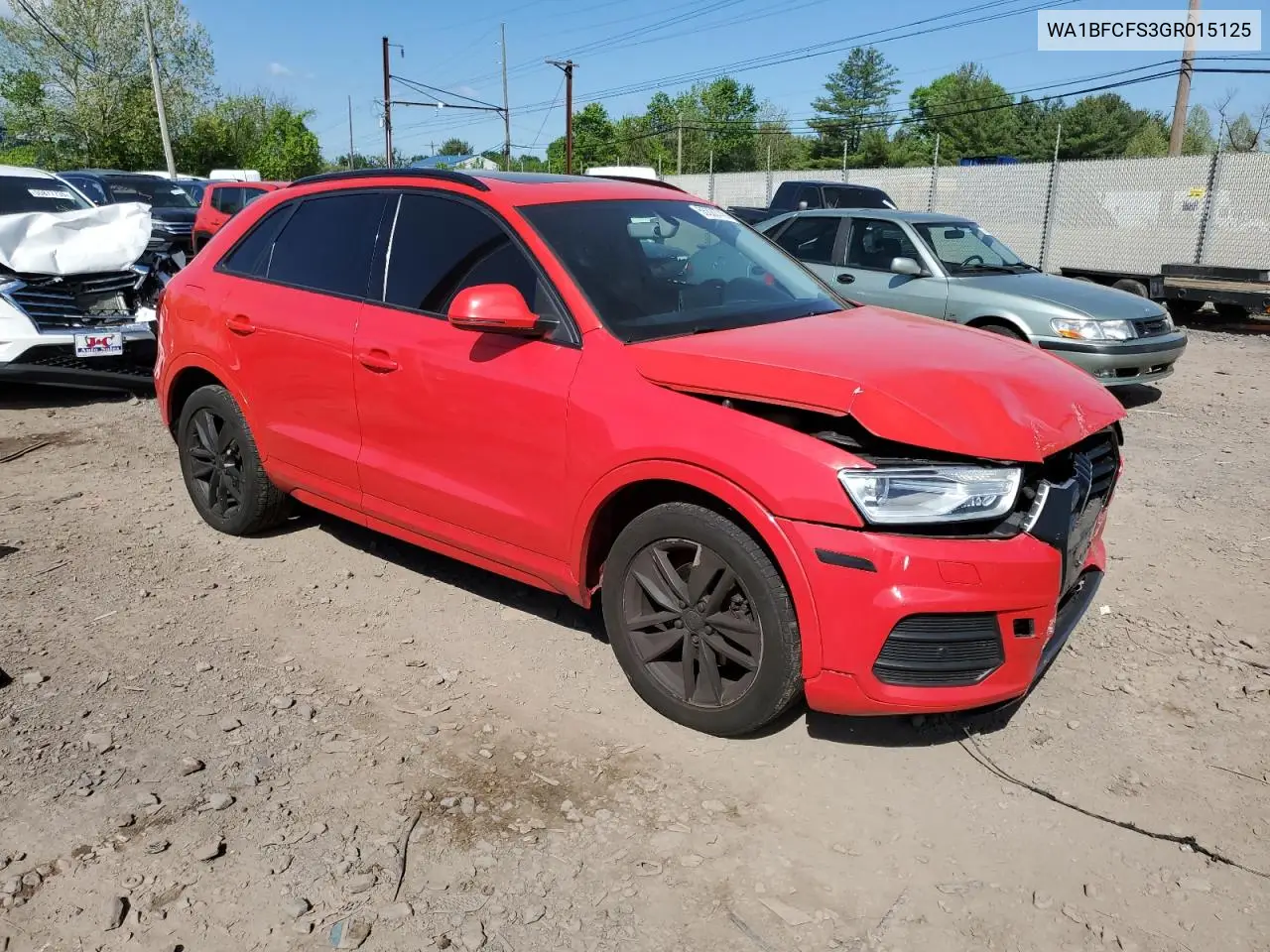 2016 Audi Q3 Premium Plus VIN: WA1BFCFS3GR015125 Lot: 55320745