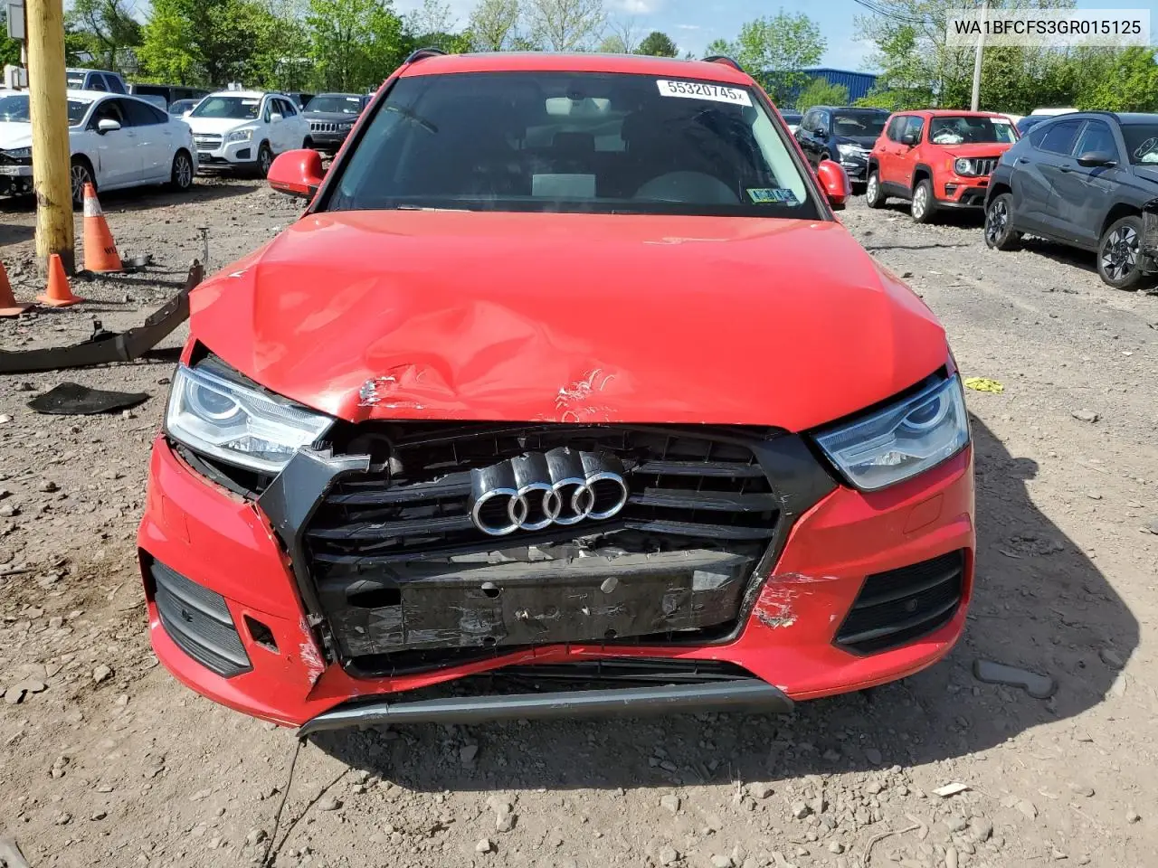 2016 Audi Q3 Premium Plus VIN: WA1BFCFS3GR015125 Lot: 55320745
