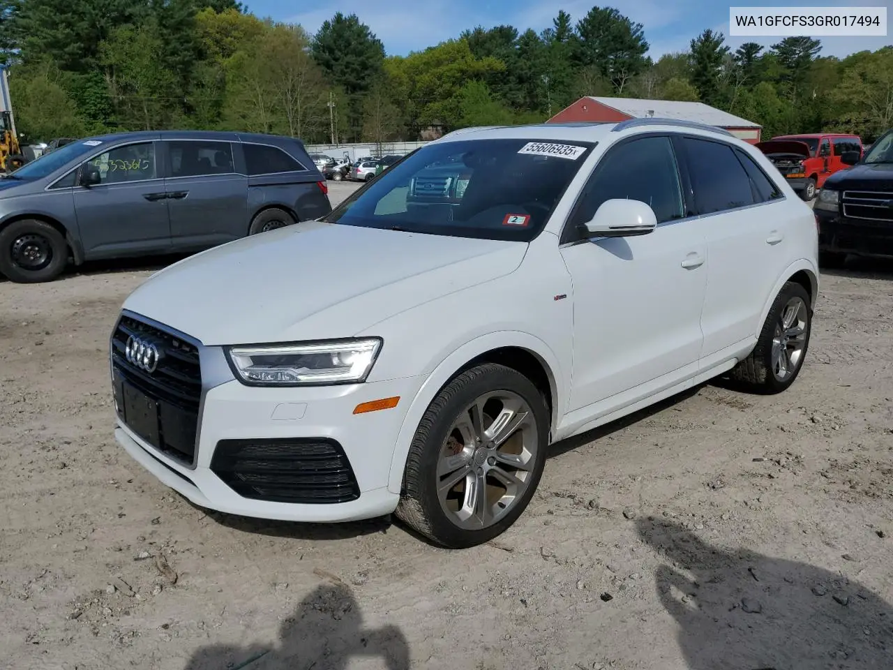 2016 Audi Q3 Prestige VIN: WA1GFCFS3GR017494 Lot: 55606935
