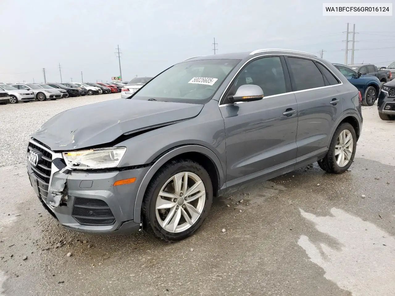 2016 Audi Q3 Premium Plus VIN: WA1BFCFS6GR016124 Lot: 58026605
