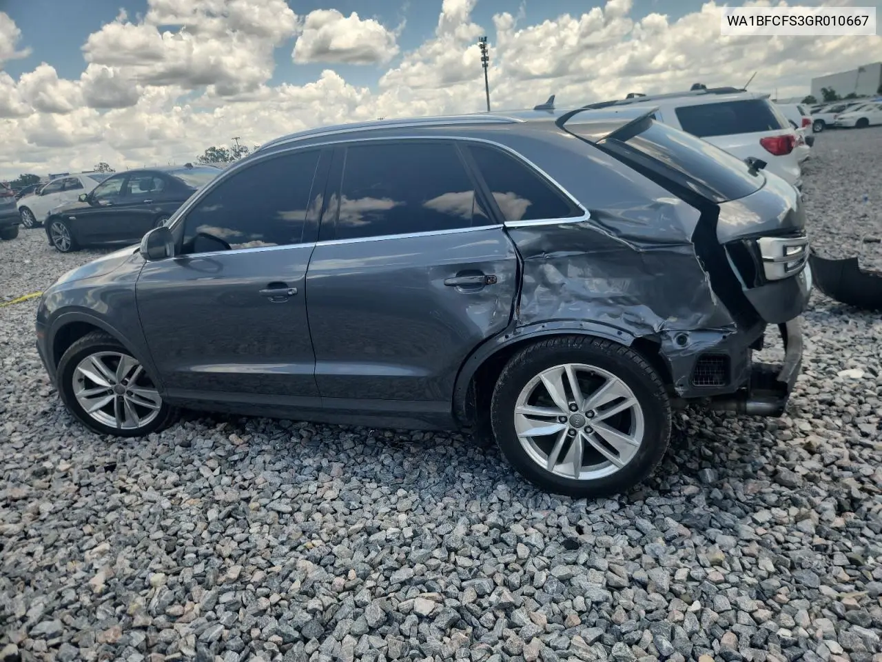 2016 Audi Q3 Premium Plus VIN: WA1BFCFS3GR010667 Lot: 61967315