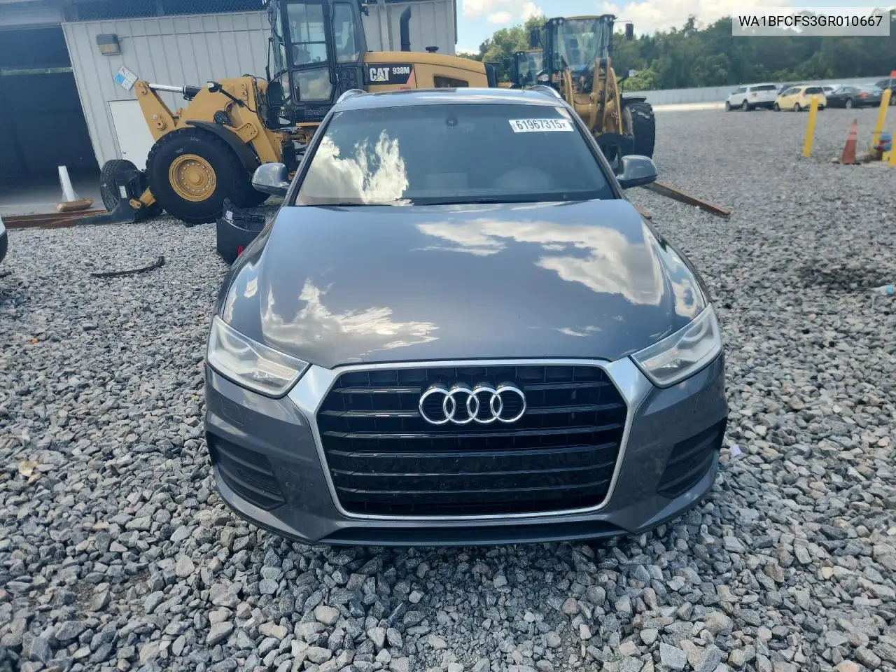 2016 Audi Q3 Premium Plus VIN: WA1BFCFS3GR010667 Lot: 61967315