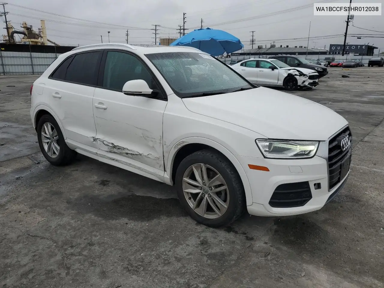 2017 Audi Q3 Premium VIN: WA1BCCFS1HR012038 Lot: 51111565