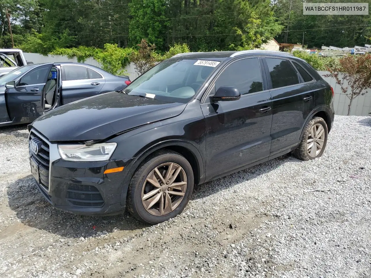 2017 Audi Q3 Premium VIN: WA1BCCFS1HR011987 Lot: 55791495