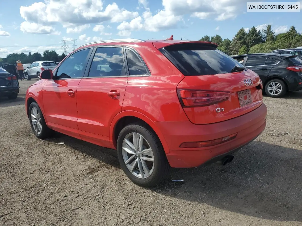 2017 Audi Q3 Premium VIN: WA1BCCFS7HR015445 Lot: 62469995