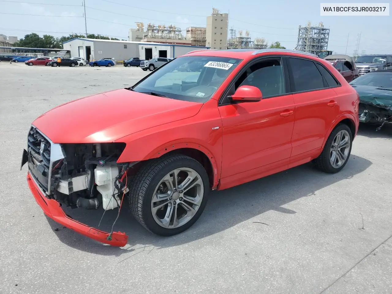 2018 Audi Q3 Premium VIN: WA1BCCFS3JR003217 Lot: 63286865