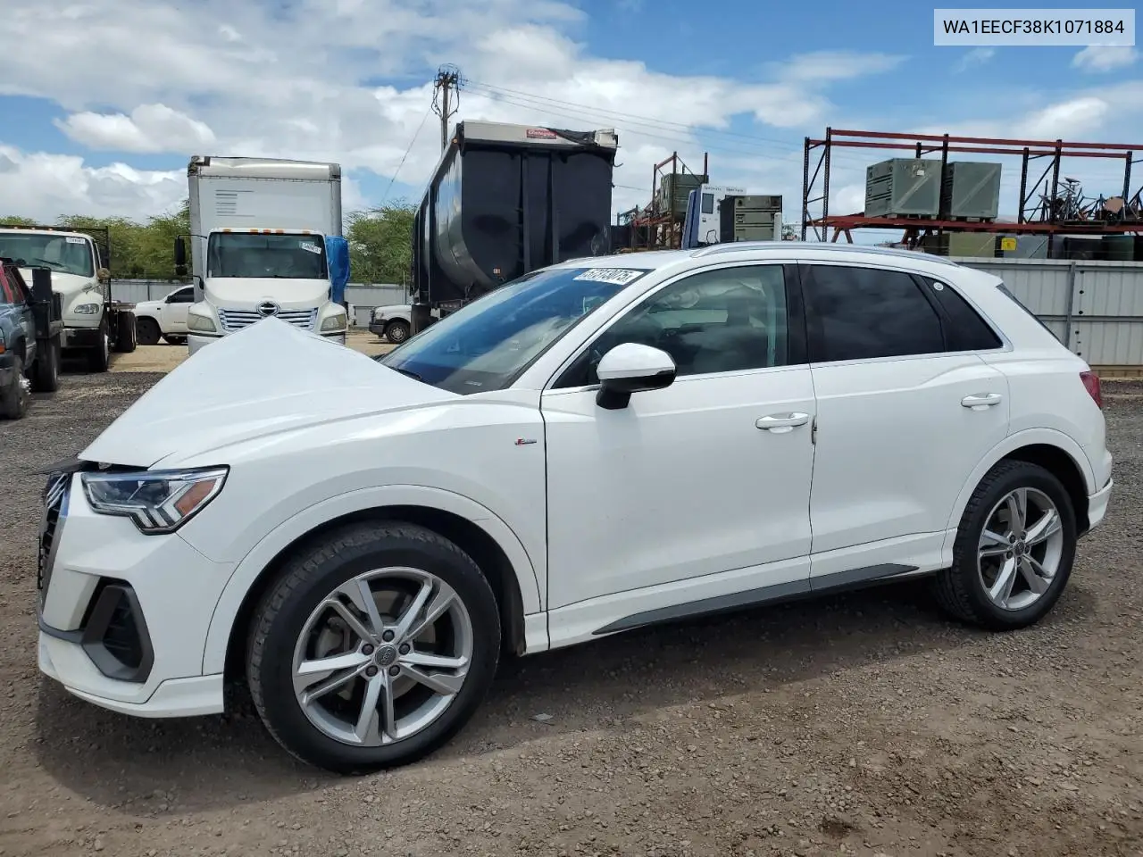 2019 Audi Q3 Premium Plus S-Line VIN: WA1EECF38K1071884 Lot: 57313075