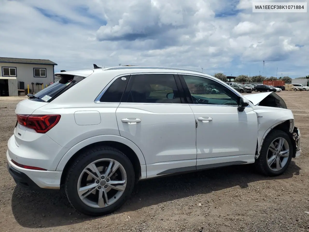 2019 Audi Q3 Premium Plus S-Line VIN: WA1EECF38K1071884 Lot: 57313075