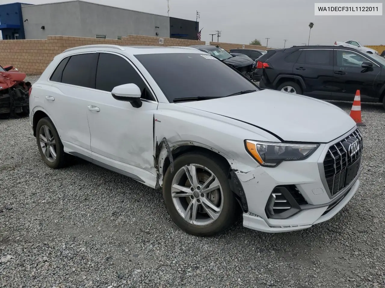 2020 Audi Q3 Premium S Line VIN: WA1DECF31L1122011 Lot: 50725195