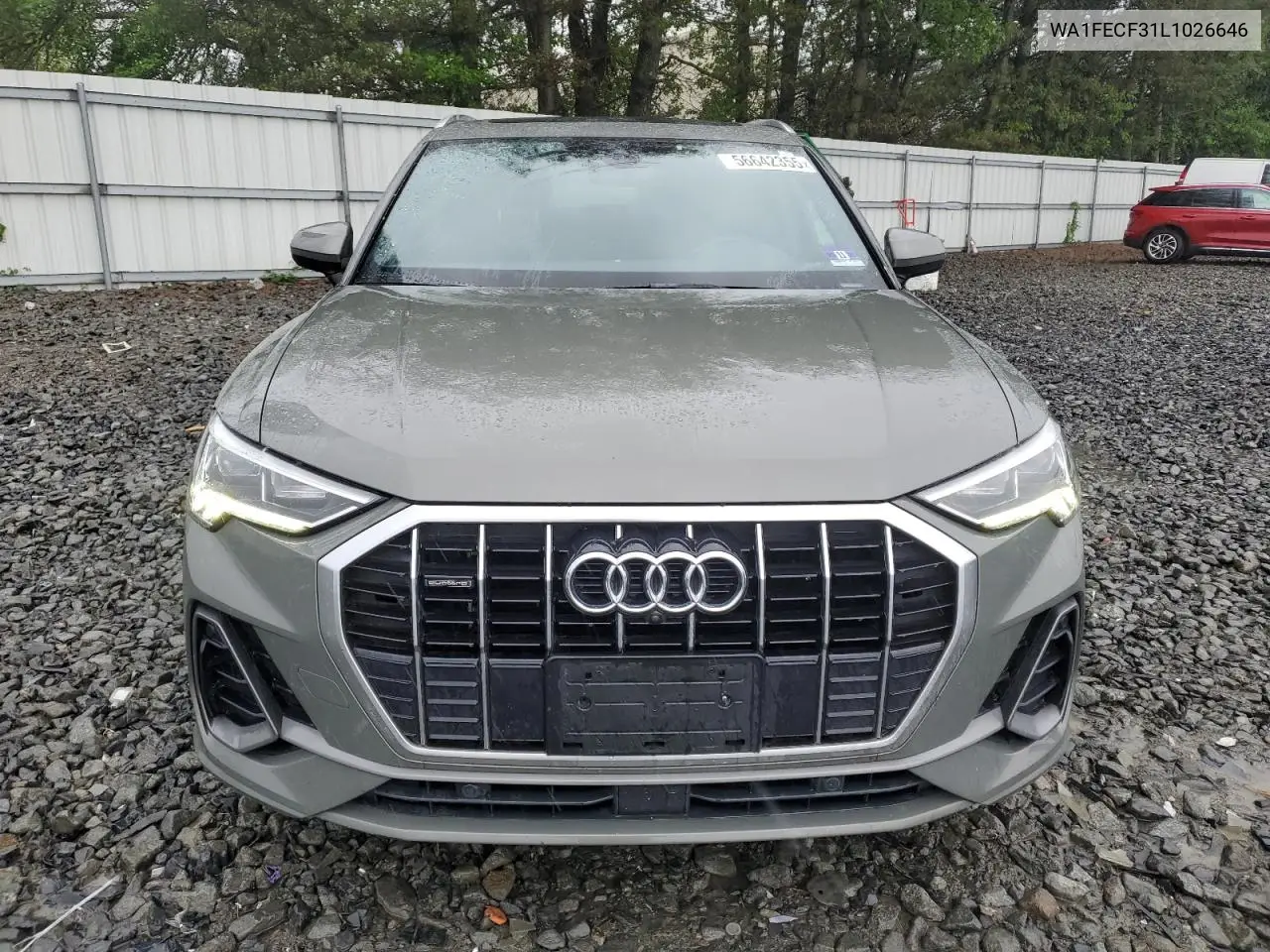 2020 Audi Q3 Prestige S-Line VIN: WA1FECF31L1026646 Lot: 56642355
