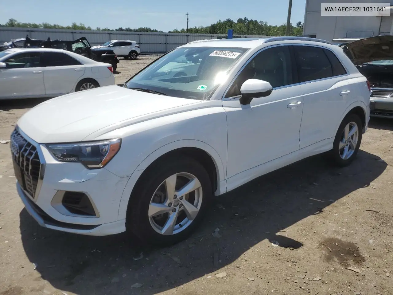 2020 Audi Q3 Premium VIN: WA1AECF32L1031641 Lot: 60266275