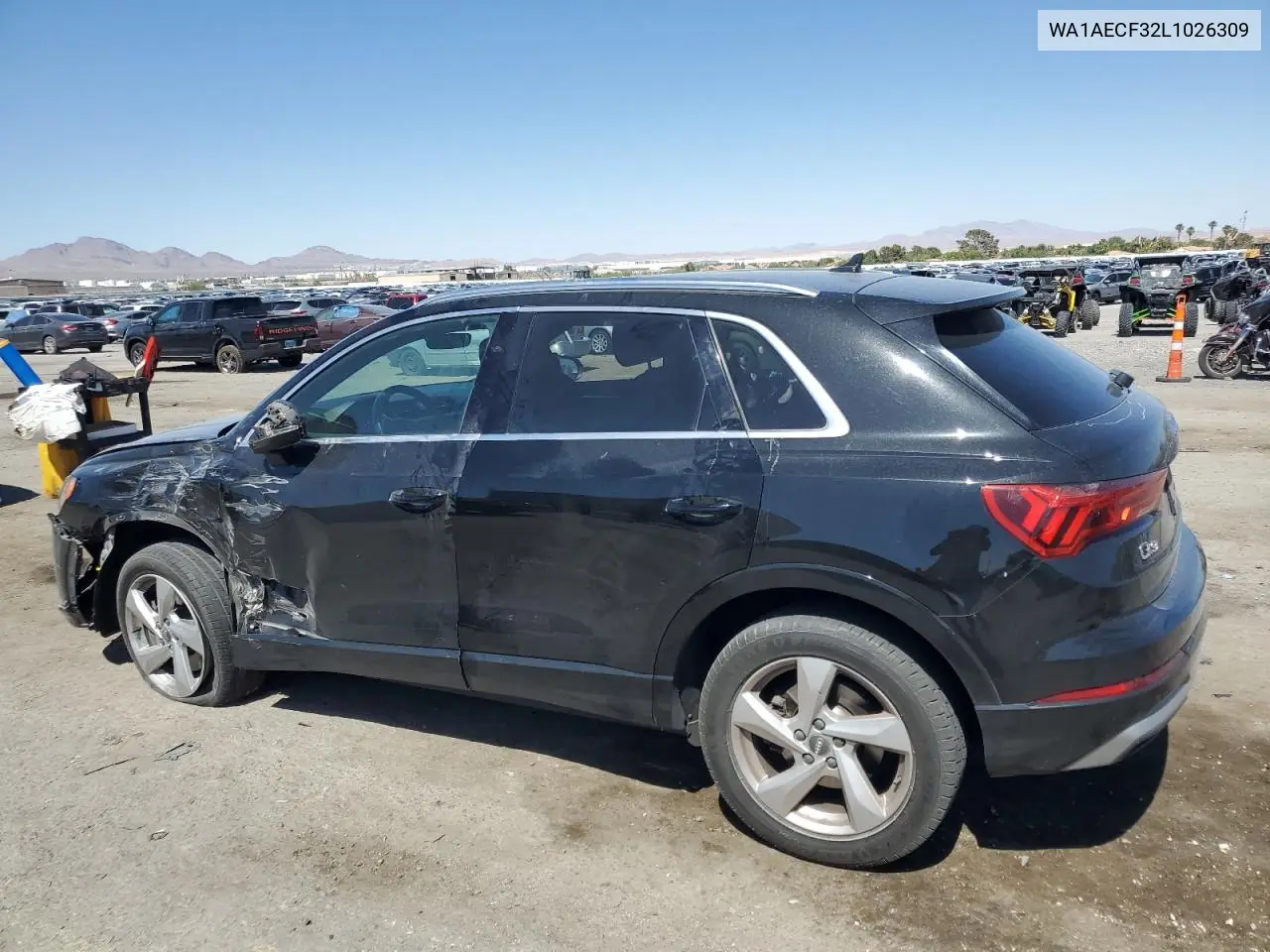 2020 Audi Q3 Premium VIN: WA1AECF32L1026309 Lot: 61504005