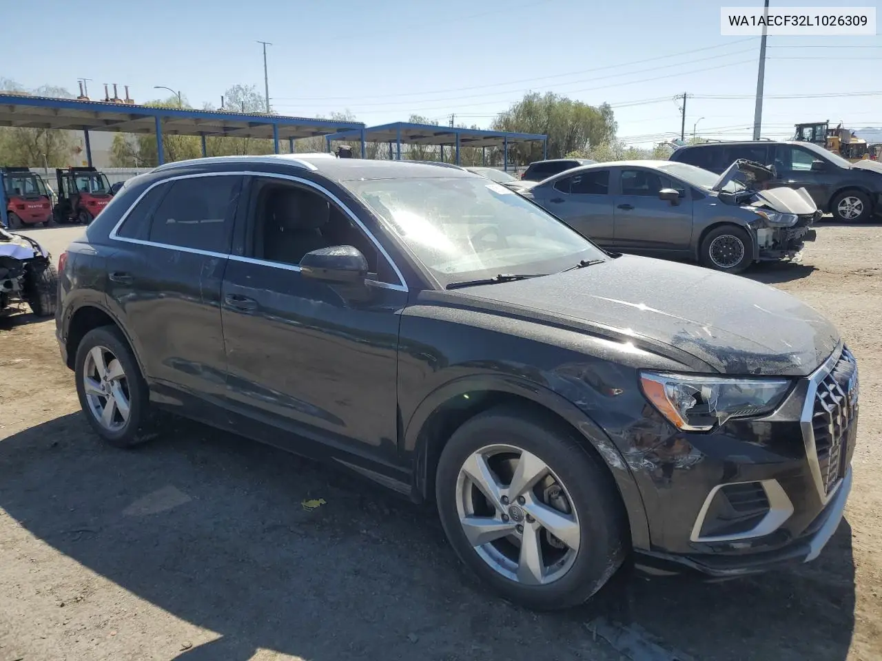2020 Audi Q3 Premium VIN: WA1AECF32L1026309 Lot: 61504005