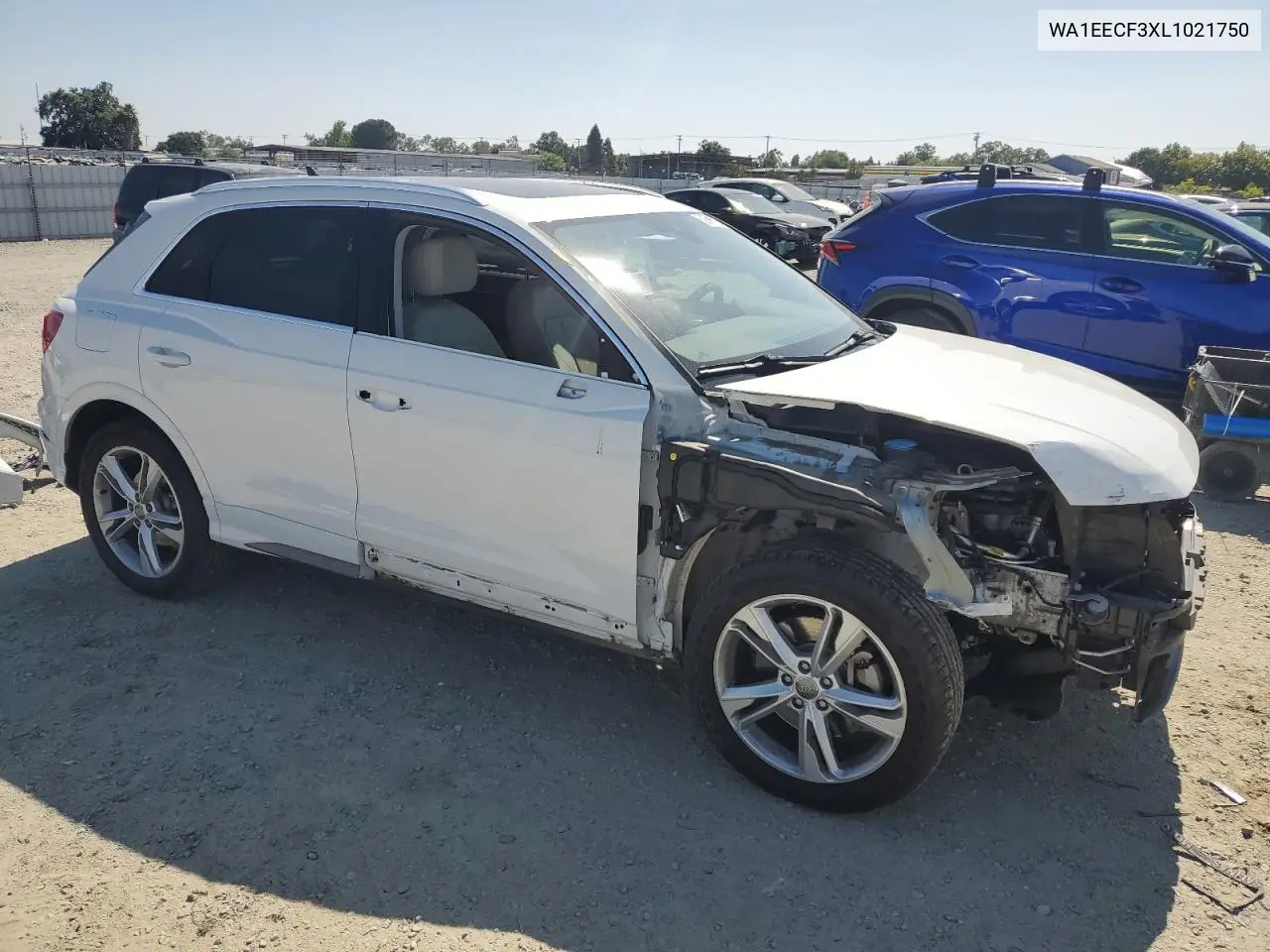 2020 Audi Q3 Premium Plus S-Line VIN: WA1EECF3XL1021750 Lot: 62696415