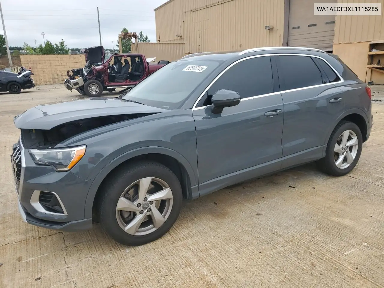 2020 Audi Q3 Premium VIN: WA1AECF3XL1115285 Lot: 62846345