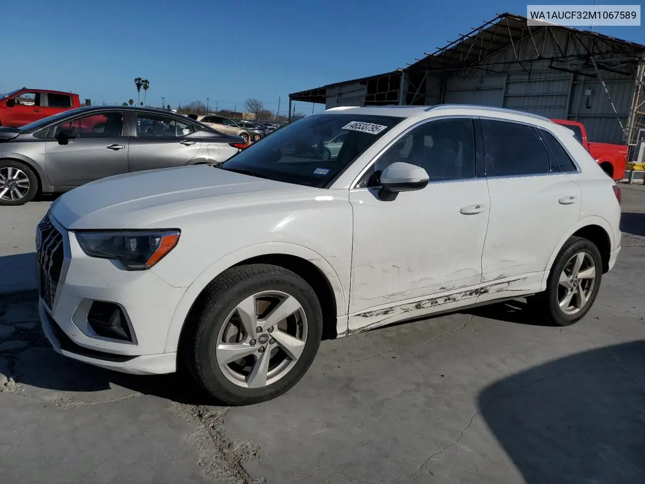 2021 Audi Q3 Premium 40 VIN: WA1AUCF32M1067589 Lot: 46533795